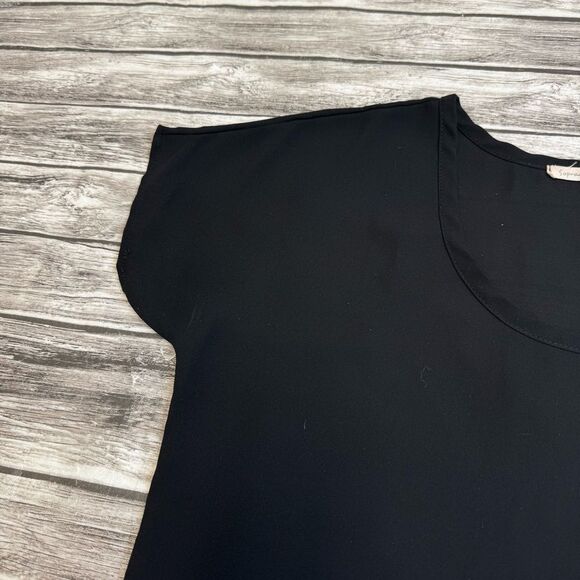Soprano Womens Blouse Top Shirt Black S SM Small Crew Scoop Neckline Lightweight - Picture 4 of 12